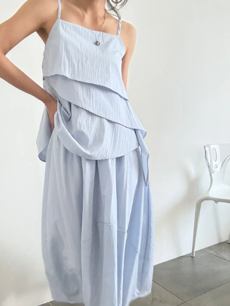 Fashionable High Waist Halter Top And Skirt Two Piece Set for Women Summer New Style Color Korean Style Outfit
Fashionable High Waist Halter Top And Skirt Two Piece Set for Women Summer New Style Color Korean Style Outfit