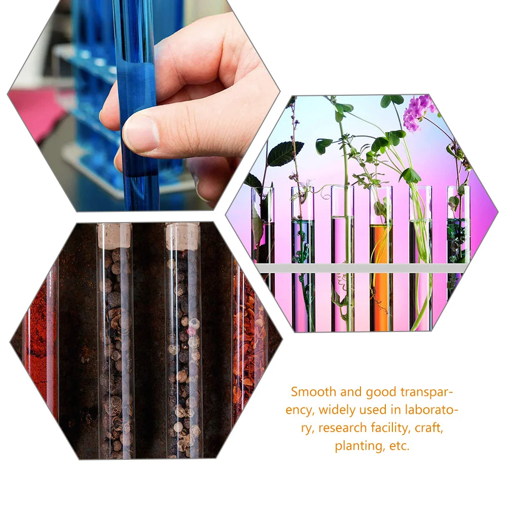 15Pcs Clear Glass Test Tubes Round Bottom with Natural Wood Corks Smooth Interior for Chemical Analysis and Home Lab Use
15Pcs Clear Glass Test Tubes Round Bottom with Natural Wood Corks Smooth Interior for Chemical Analysis and Home Lab Use