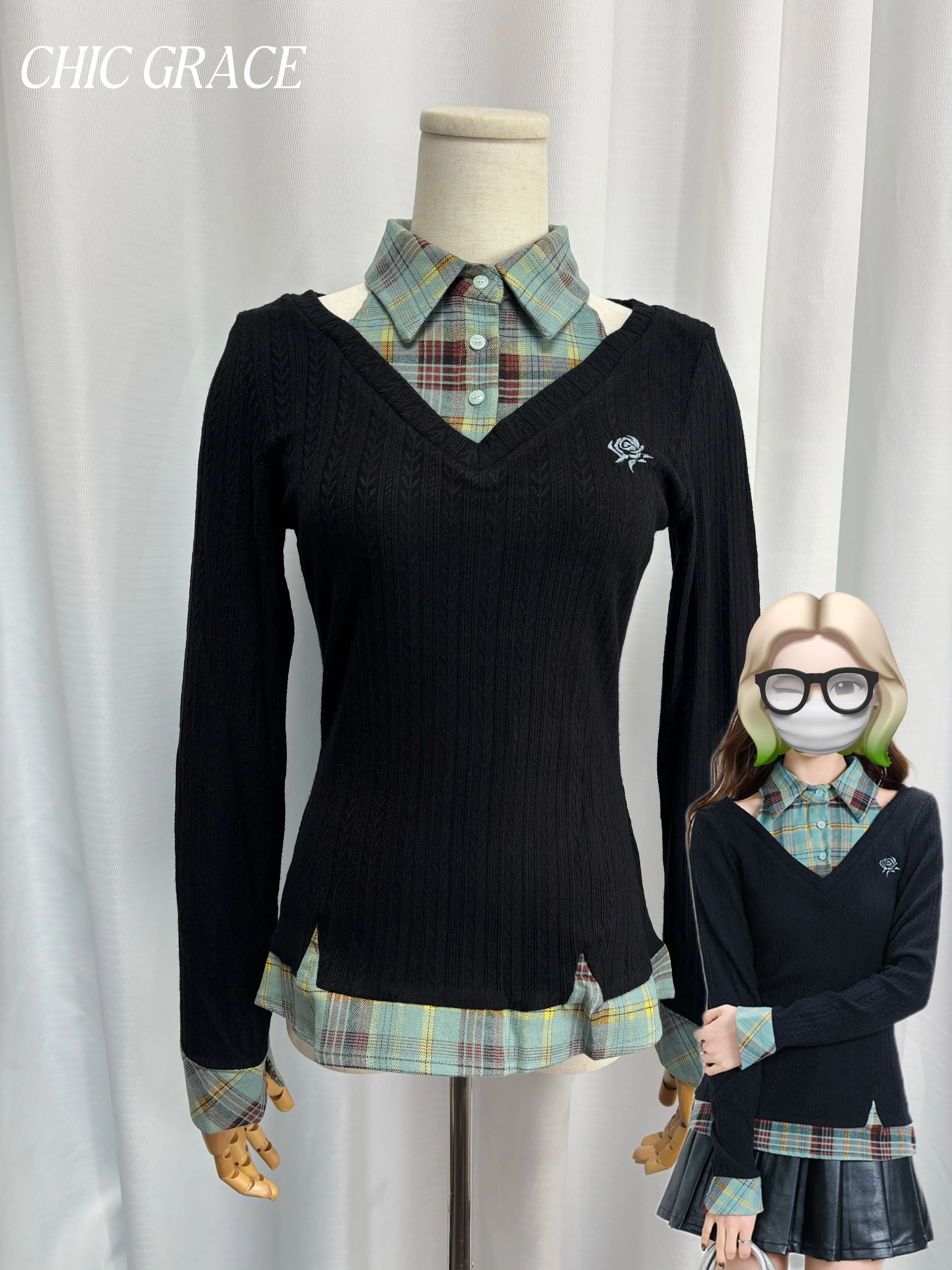 Реальный снимок, американский ретро цветной блок, искусственный двухсекционный вязаный топ, женский дизайн с открытыми плечами - рубашка Sense Inner Wear на осень
Реальный снимок, американский ретро цветной блок, искусственный двухсекционный вязаный топ, женский дизайн с открытыми плечами - рубашка Sense Inner Wear на осень