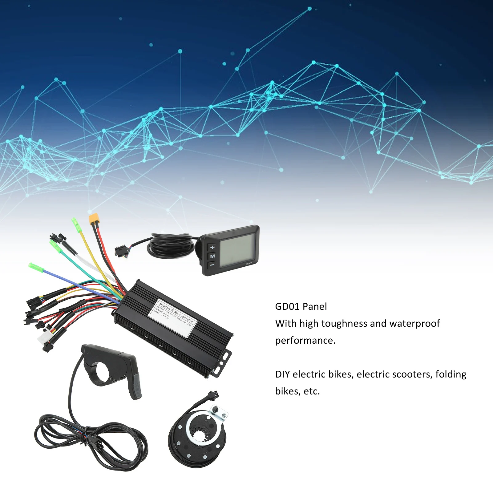 Electric Bike Motor Controller Set 24V 36V 48V Self Study Waterproof 30A Sinewave Controller for 750W 1000W Brushless Motors
Electric Bike Motor Controller Set 24V 36V 48V Self Study Waterproof 30A Sinewave Controller for 750W 1000W Brushless Motors