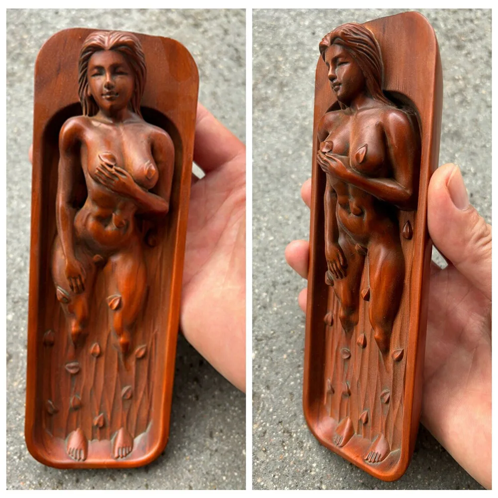 Boxwood Carving Wooden Carved Figure Sexy Pretty Beautiful Woman Bathing Statue
Boxwood Carving Wooden Carved Figure Sexy Pretty Beautiful Woman Bathing Statue