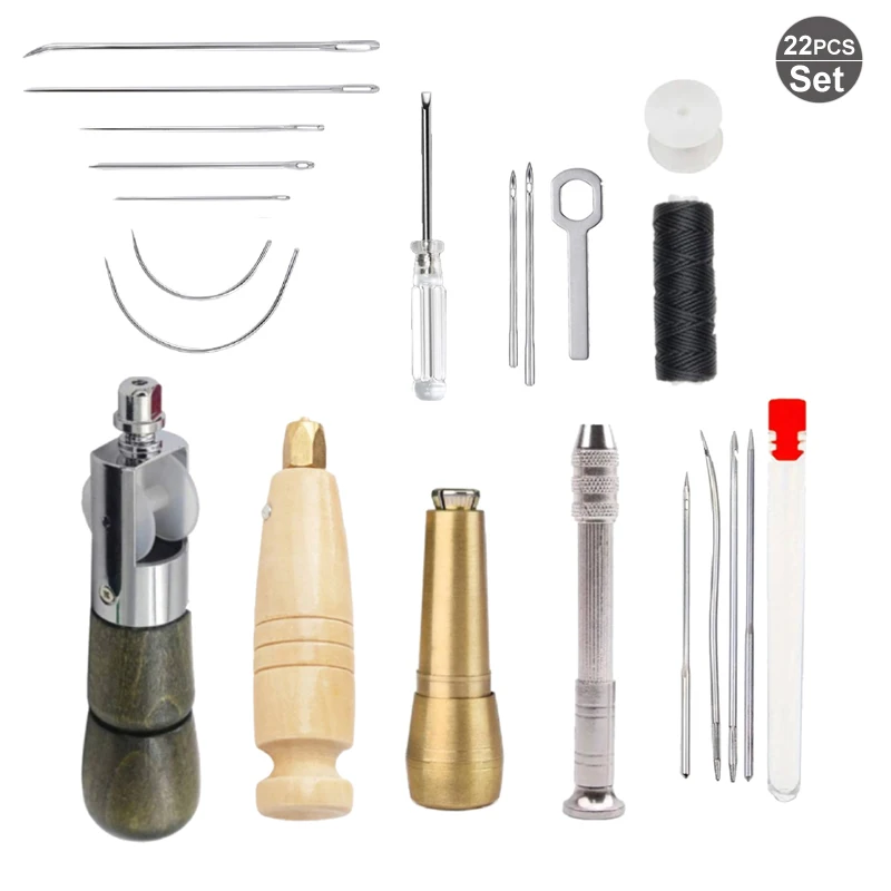 22 PCS Leather Craft Stitch Awl Tool Kit ,4 different sewing cones,with straight curved needles,Suitable for leather repair
22 PCS Leather Craft Stitch Awl Tool Kit ,4 different sewing cones,with straight curved needles,Suitable for leather repair