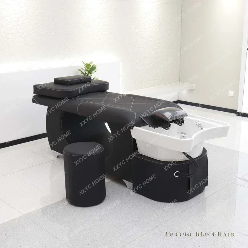 Barber Shop Shampoo Chair Lying Completely for Hair Salon Ceramic Basin Head Treatment Fumigation Thai Shampoo Chair
Barber Shop Shampoo Chair Lying Completely for Hair Salon Ceramic Basin Head Treatment Fumigation Thai Shampoo Chair