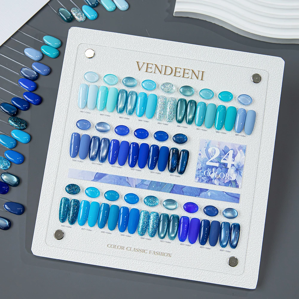 Vendeeni 24 Colors/set Platinum Cat's Eye Gel Nail Polish UV LED Blue Sequins Crystal Nail Varnish With Color Card TPO/HEMA FREE
Vendeeni 24 Colors/set Platinum Cat's Eye Gel Nail Polish UV LED Blue Sequins Crystal Nail Varnish With Color Card TPO/HEMA FREE