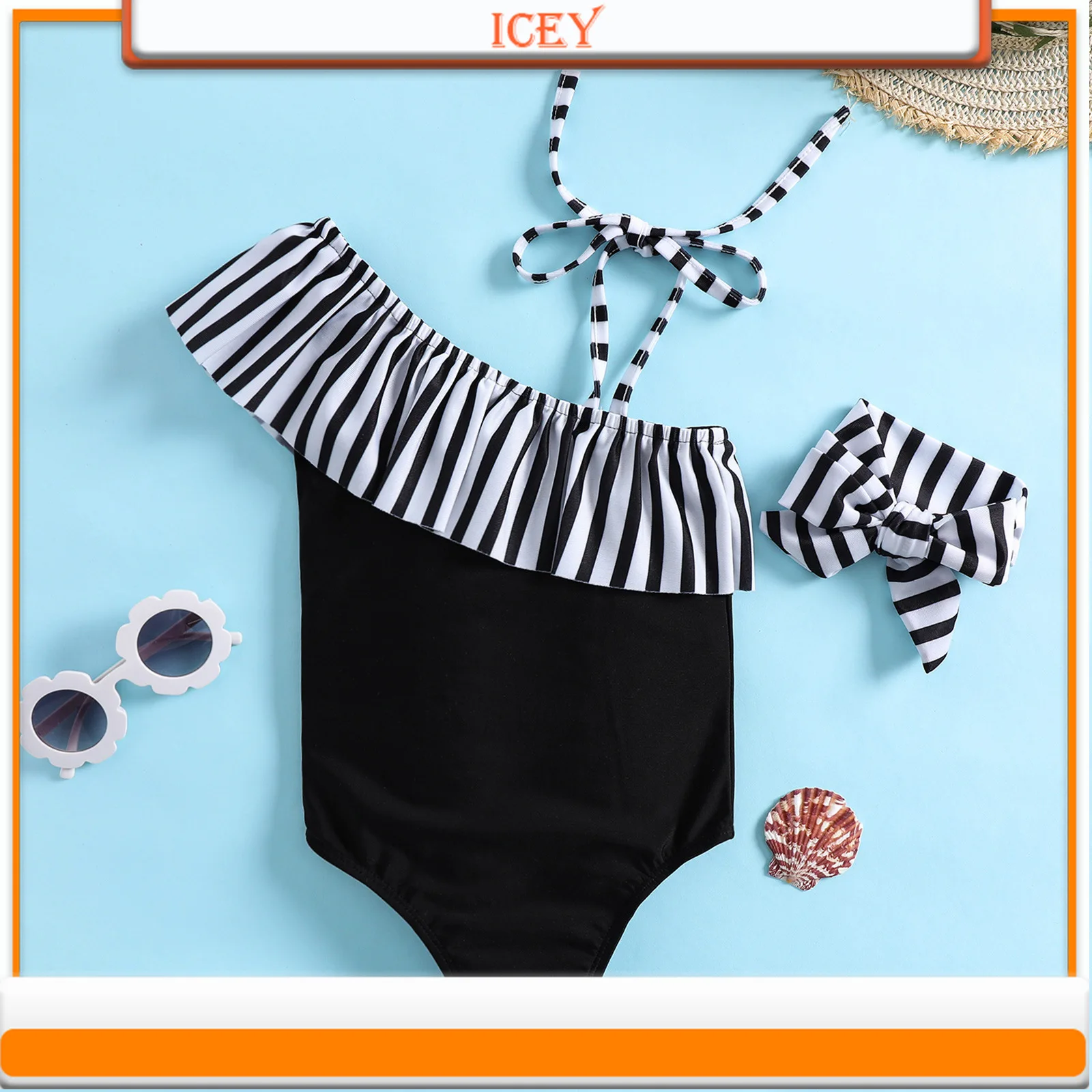 Kids Swimsuit One Shoulder Stripe Print Girls Swimsuit Baby Girl One-piece Group Triangle Swimsuit
Kids Swimsuit One Shoulder Stripe Print Girls Swimsuit Baby Girl One-piece Group Triangle Swimsuit