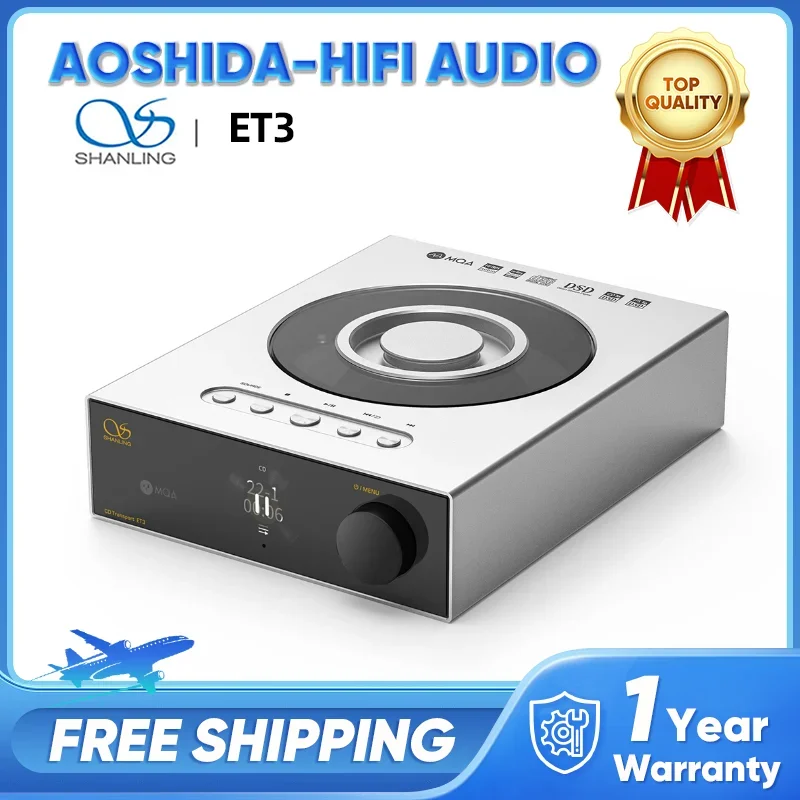 SHANLING ET3 CD Player Full-Featured Digital Transport Turntable Dedicated High-End ET-3 CD Player USB Wireless Playback MQA-CD
SHANLING ET3 CD Player Full-Featured Digital Transport Turntable Dedicated High-End ET-3 CD Player USB Wireless Playback MQA-CD