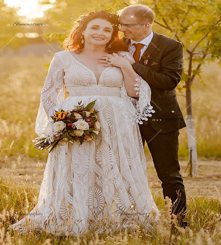 Bohemian Style Forest Lace Wedding Dress 2026 Long Sleeve Celtic Boho Bride Dress Floor Length Plus Size Garden Country Bridal
Bohemian Style Forest Lace Wedding Dress 2026 Long Sleeve Celtic Boho Bride Dress Floor Length Plus Size Garden Country Bridal