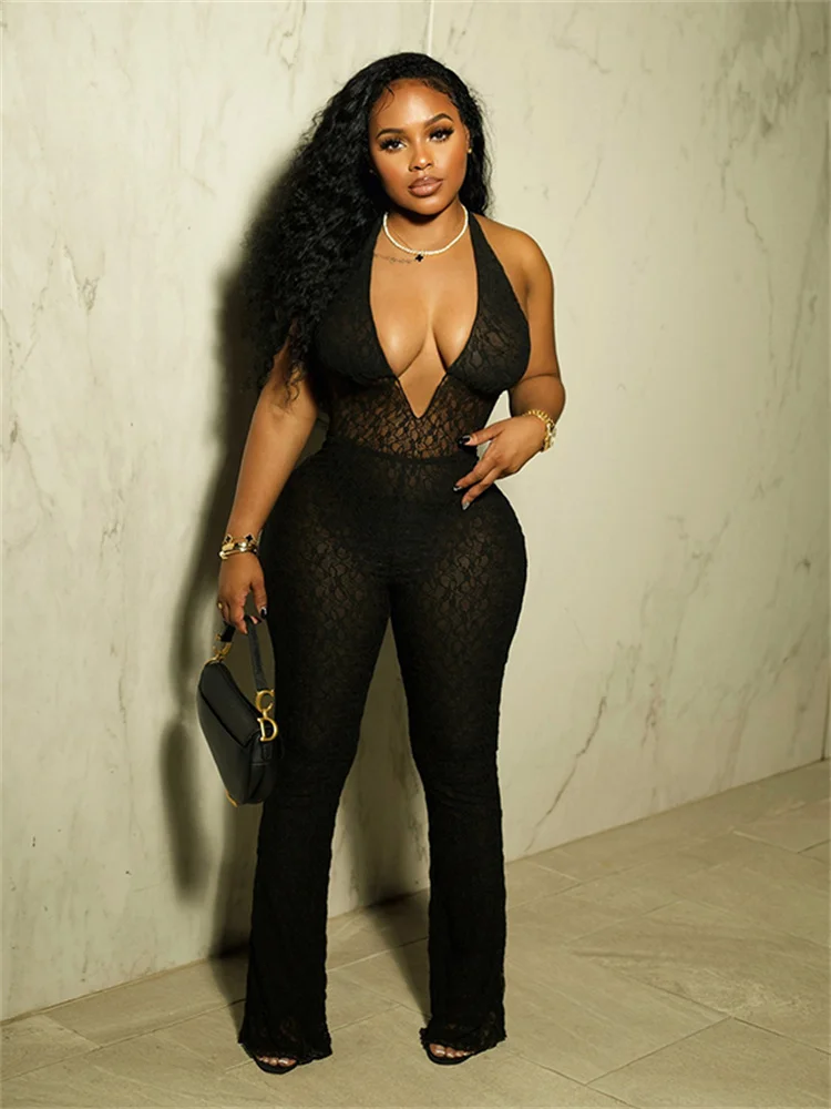 Macheda Mesh Patchwork Jumpsuit Women Halter Bandage Low-Neck Backless Sleeveless Midnight Trend Club Party Coquettish Overalls
Macheda Mesh Patchwork Jumpsuit Women Halter Bandage Low-Neck Backless Sleeveless Midnight Trend Club Party Coquettish Overalls