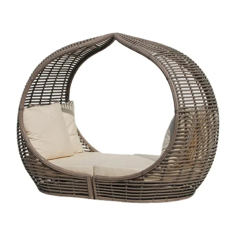 Outdoor furniture, courtyard garden scenic spot Internet celebrity photo rattan sofa, outdoor homestay hotel creative design bed 
Outdoor furniture, courtyard garden scenic spot Internet celebrity photo rattan sofa, outdoor homestay hotel creative design bed