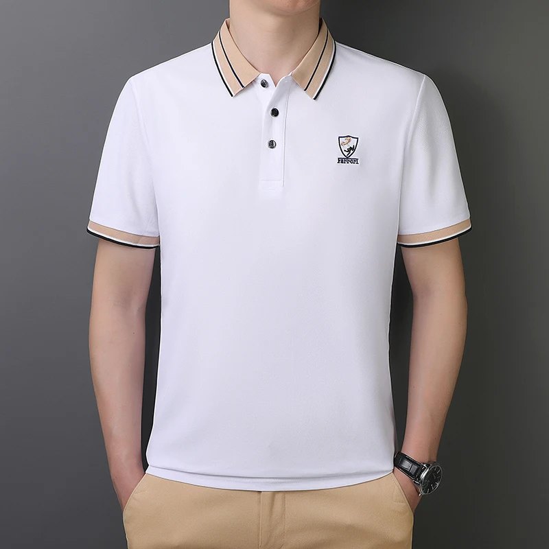 Men's High-end High-quality Solid Color Polo Shirt Short-sleeved T-shirt Top Lapel Business T-shirt
Men's High-end High-quality Solid Color Polo Shirt Short-sleeved T-shirt Top Lapel Business T-shirt