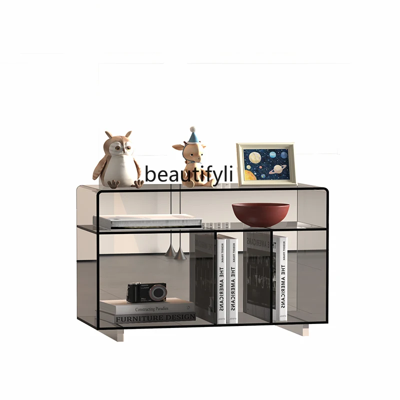 New acrylic bookshelf minimalist sofa side cabinet shelf against the wall creative small coffee table
New acrylic bookshelf minimalist sofa side cabinet shelf against the wall creative small coffee table