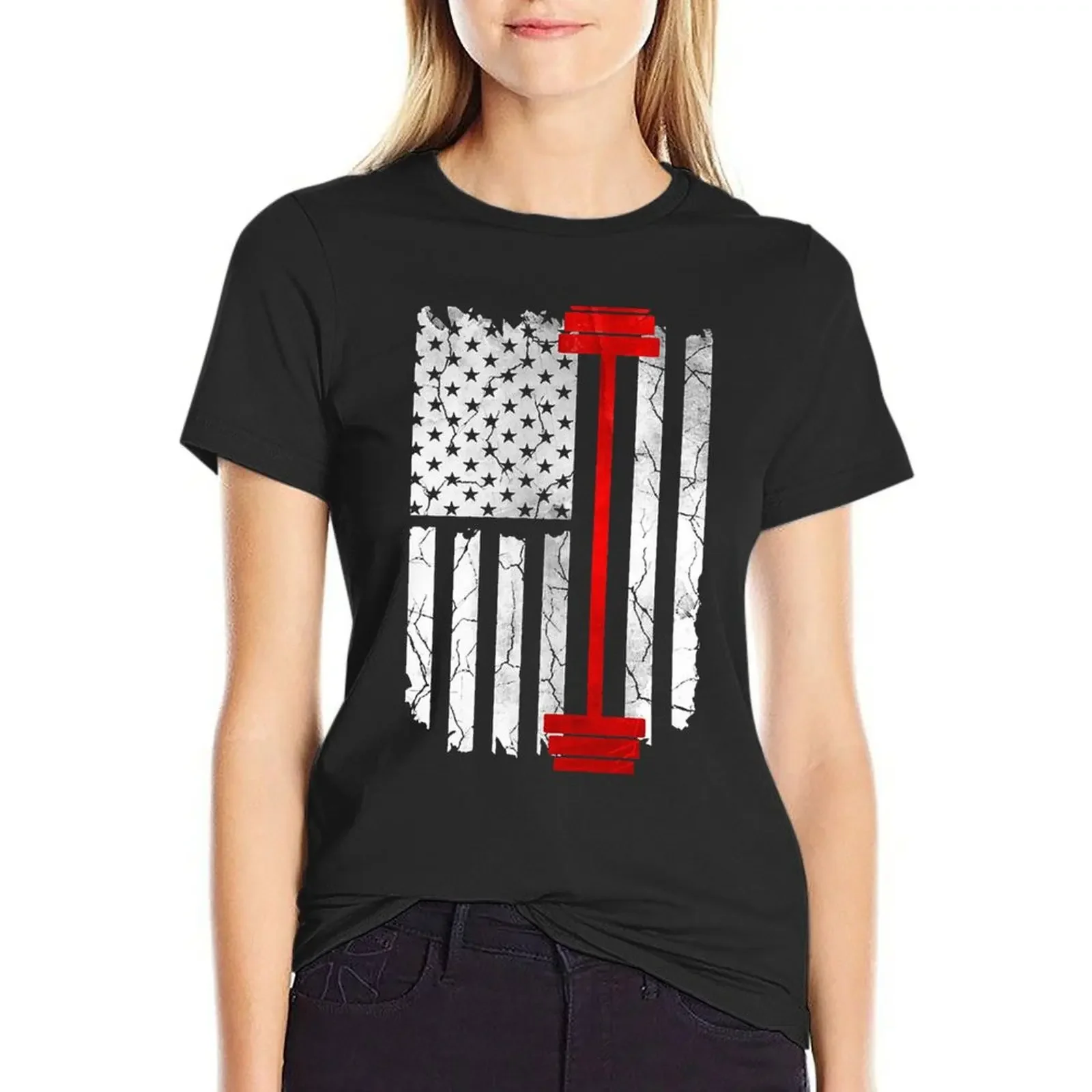 Fitness Weight lifting - American Flag T-Shirt Aesthetic clothing tees vintage clothes heavyweights cotton t shirts Women
Fitness Weight lifting - American Flag T-Shirt Aesthetic clothing tees vintage clothes heavyweights cotton t shirts Women
