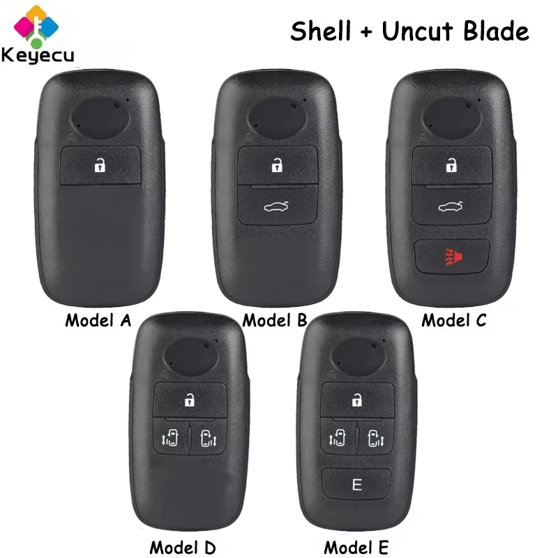 KEYECU Replacement Smart Remote Control Car Key Shell Case Cover With 1 2 3 4 Buttons + Uncut Blade for Toyota Raize Rocky
KEYECU Replacement Smart Remote Control Car Key Shell Case Cover With 1 2 3 4 Buttons + Uncut Blade for Toyota Raize Rocky
