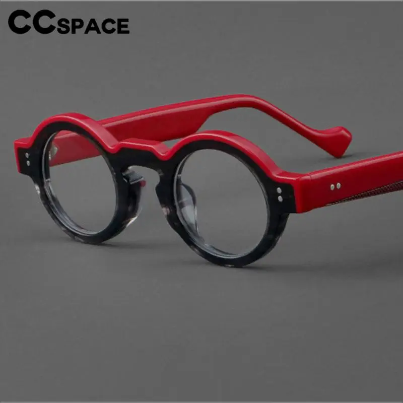 57398 High Quality Acetate Glasses Frame Splicing Color Vintage Optical Spectacles Frames Round Prescription Eyeglass
57398 High Quality Acetate Glasses Frame Splicing Color Vintage Optical Spectacles Frames Round Prescription Eyeglass