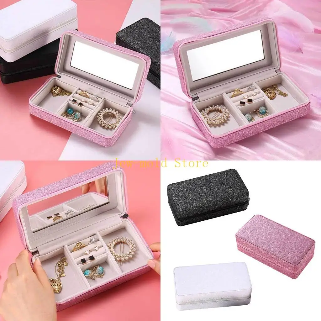 C71B PU Leather Jewelry Box Portable Zipper Earrings Ring Necklace Display Storage for Case
C71B PU Leather Jewelry Box Portable Zipper Earrings Ring Necklace Display Storage for Case