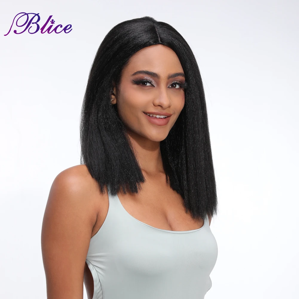 Blice Synthetic Kinky Straight Bob Wig Shoulder length Wig With Middle Part Natural Look Bob Wig For Daily Wear
Blice Synthetic Kinky Straight Bob Wig Shoulder length Wig With Middle Part Natural Look Bob Wig For Daily Wear