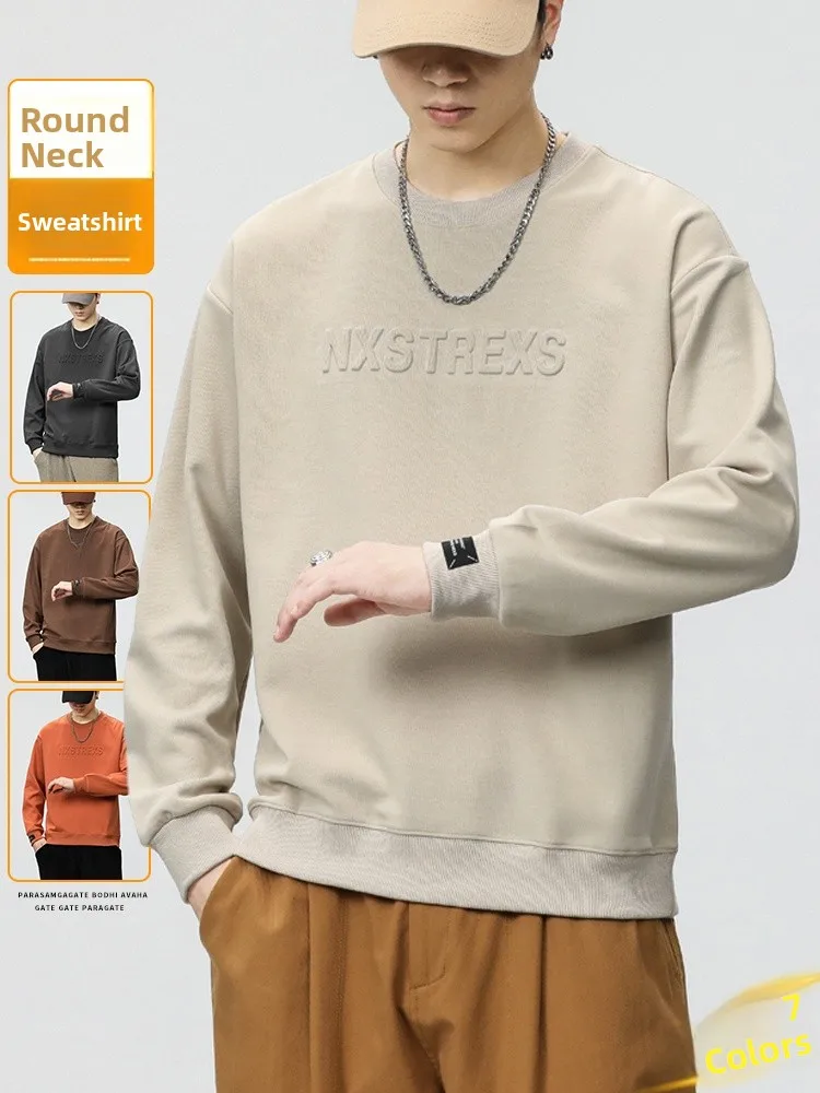 Casual Men's Hoodl Long Sve Sweatirt round Ne American Sle Spring New Trendy Brand Heavyweight Comfortable Top
Casual Men's Hoodl Long Sve Sweatirt round Ne American Sle Spring New Trendy Brand Heavyweight Comfortable Top