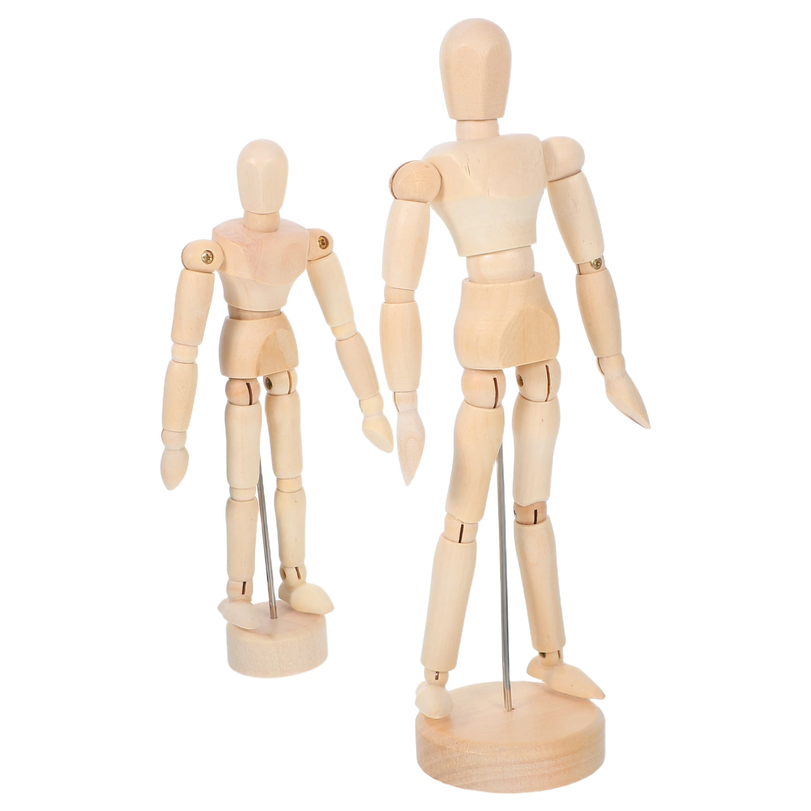 2 Pcs Wooden Artist Human Figure Model Articulated Mannequin Metal Drawing Mannequins for Artists
2 Pcs Wooden Artist Human Figure Model Articulated Mannequin Metal Drawing Mannequins for Artists