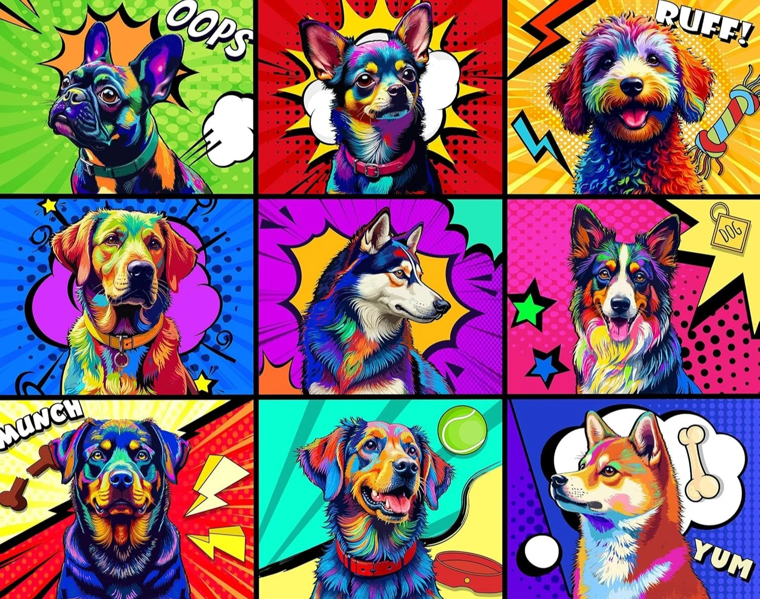 Adults 300/500/1000 Pieces Wooden Jigsaw Puzzle Pop Art Pups Puzzles Games Family Fun Toy Entertainment Toys Christmas Gift
Adults 300/500/1000 Pieces Wooden Jigsaw Puzzle Pop Art Pups Puzzles Games Family Fun Toy Entertainment Toys Christmas Gift