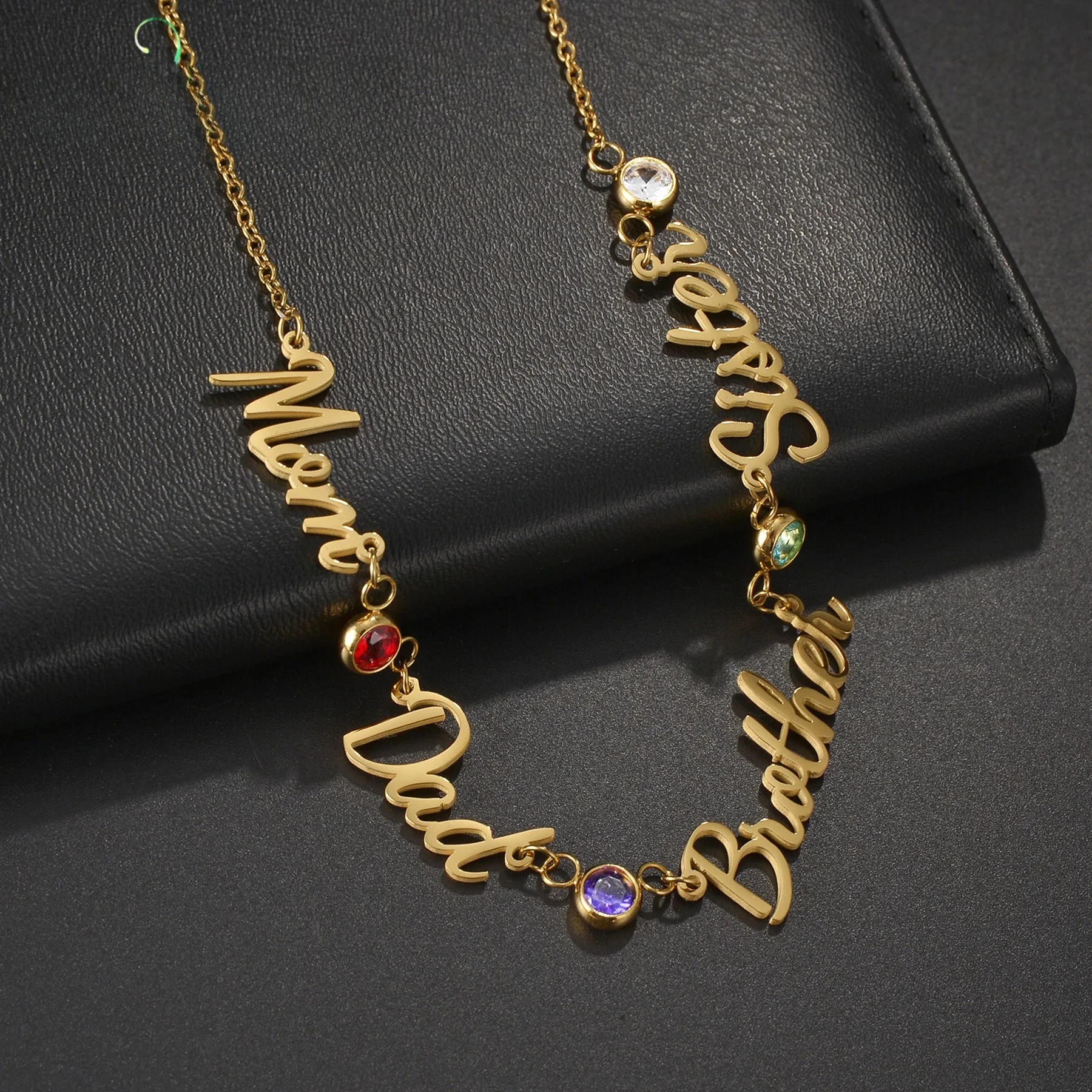 Customized Name Stone Necklace Stainless Steel Personalized Multiple Names with Birthstone for Birthday Jewelry Gifts
Customized Name Stone Necklace Stainless Steel Personalized Multiple Names with Birthstone for Birthday Jewelry Gifts