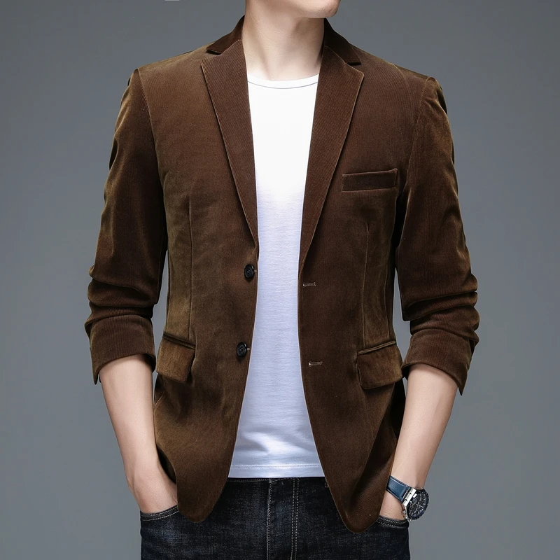 Blazer Men Fashion Solid Color Gentleman Fine Corduroy Versatile for Casual Business Outdoor Sports Wedding and Slimming Blazer
Blazer Men Fashion Solid Color Gentleman Fine Corduroy Versatile for Casual Business Outdoor Sports Wedding and Slimming Blazer