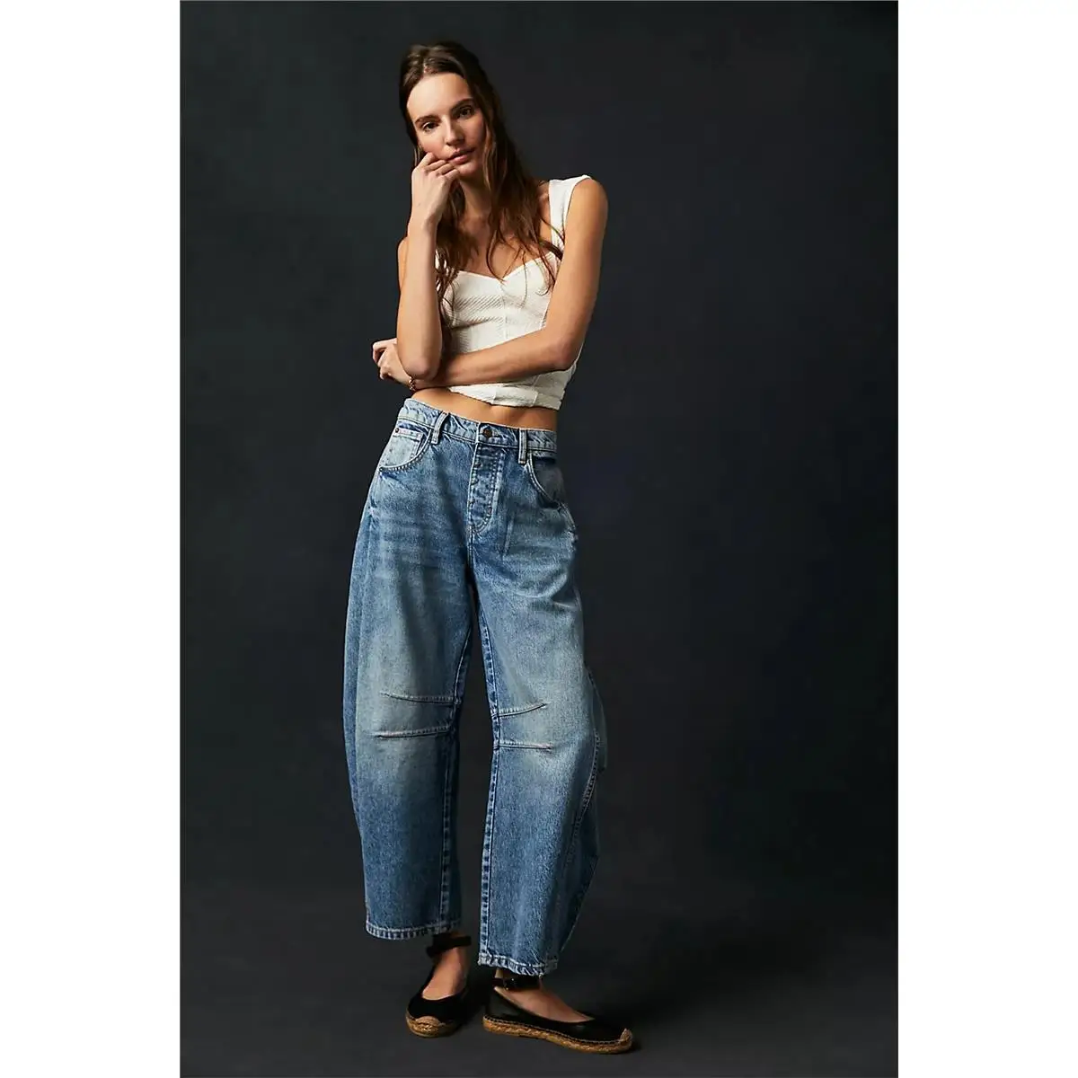 Fashionable High Waist Wide Leg Pants Women's Loose Casual Jeans Washed Effect Comfortable Cotton Denim Trousers for Middle-A...
Fashionable High Waist Wide Leg Pants Women's Loose Casual Jeans Washed Effect Comfortable Cotton Denim Trousers for Middle-A...