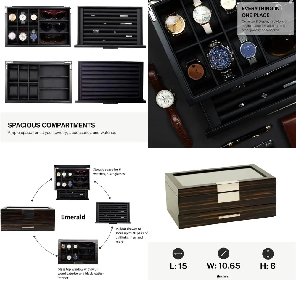 Элегантные часы, стильные очки и органайзер для хранения в изумрудно-зеленом цвете.
Элегантные часы, стильные очки и органайзер для хранения в изумрудно-зеленом цвете.