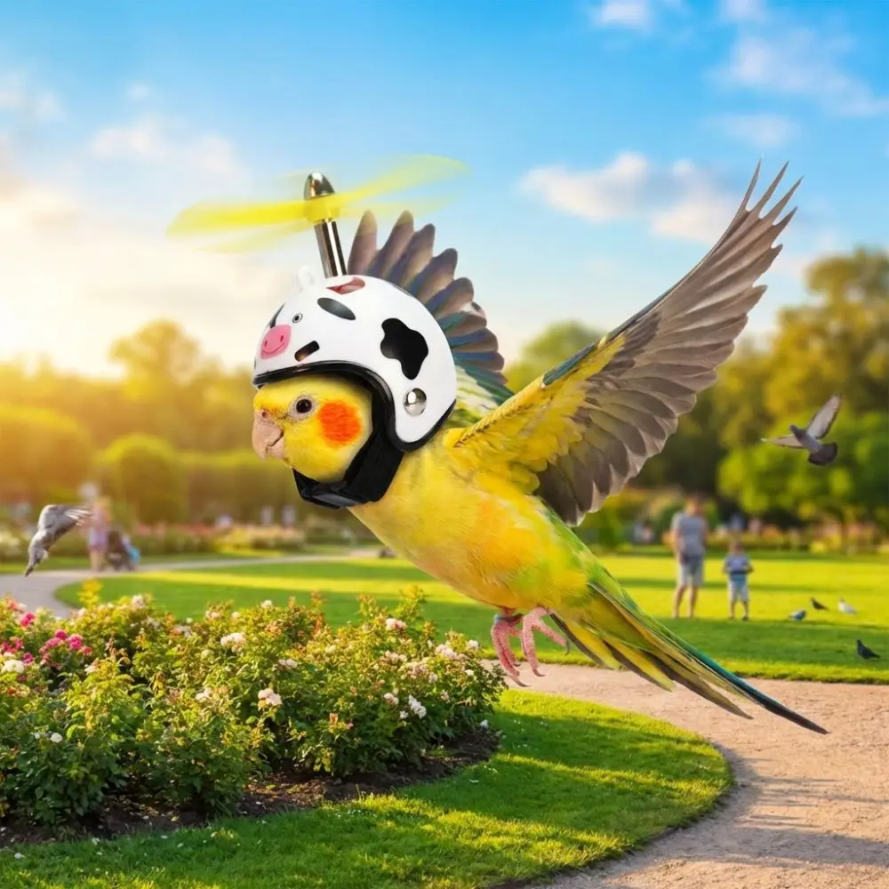 Sun Protection Pet Parrot Safety Helmet with Propeller Motorcycle Style Animal Pattern Helmet Waterproof Plastic
Sun Protection Pet Parrot Safety Helmet with Propeller Motorcycle Style Animal Pattern Helmet Waterproof Plastic