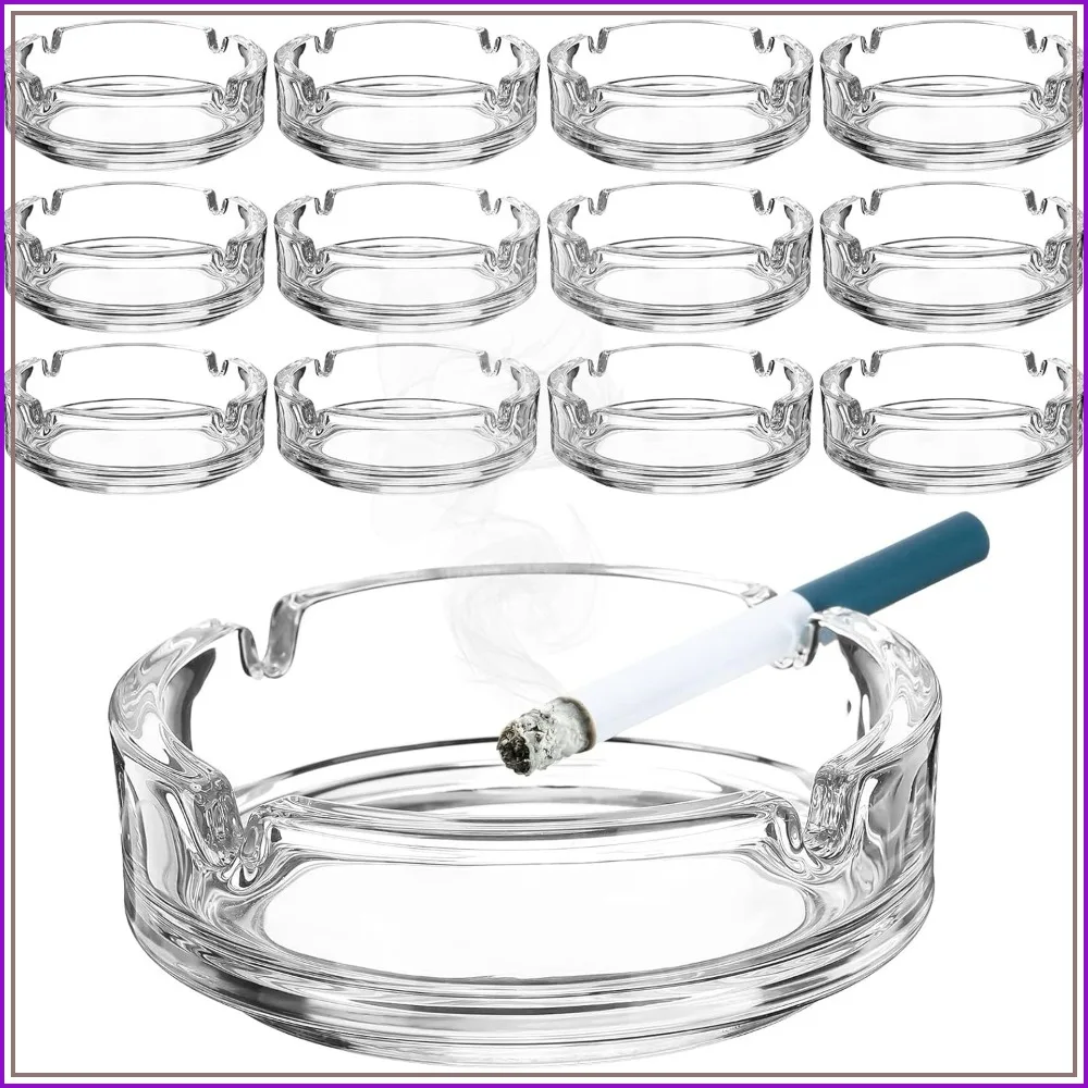 12 Pcs Glass Ashtrays Bulk for Cigarette Cigar, Large Round Crystal Ashtray 4.21x1.3 Inch, Home Office Outdoor Decoration
12 Pcs Glass Ashtrays Bulk for Cigarette Cigar, Large Round Crystal Ashtray 4.21x1.3 Inch, Home Office Outdoor Decoration