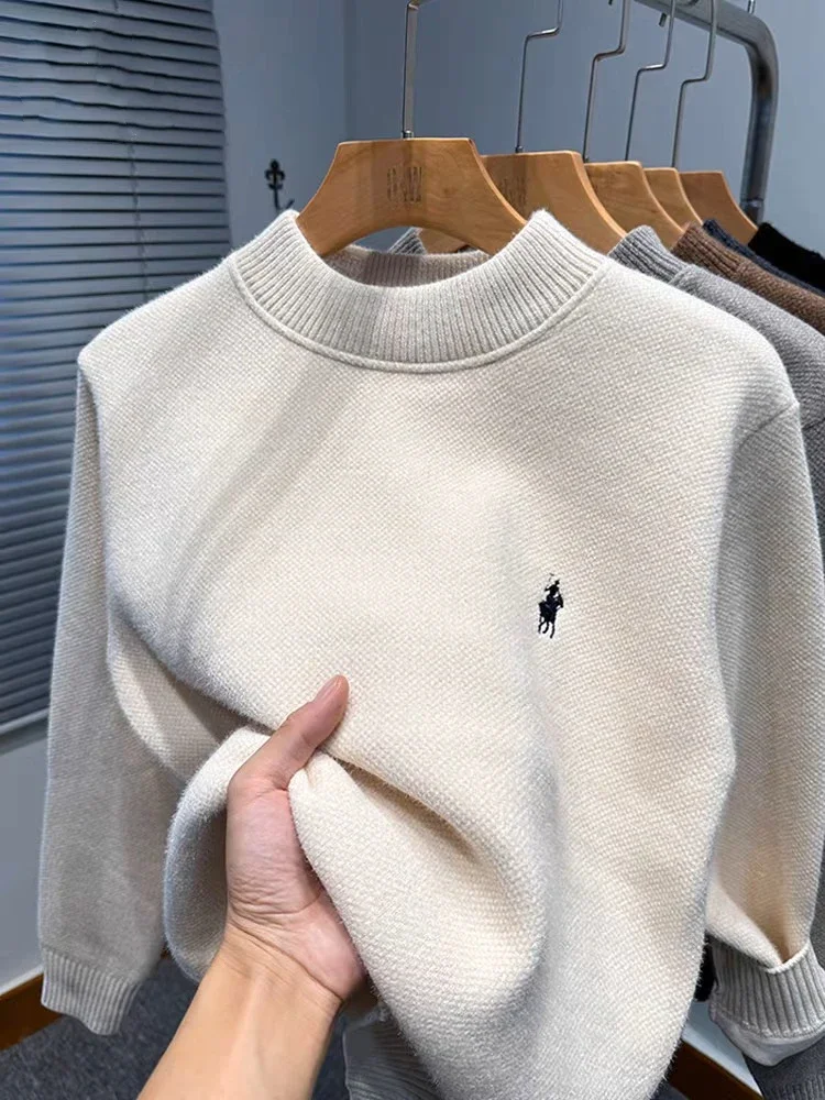 Pop High End Designer Brand Round Neck Sweater Men's Winter Fashion Exquisite Embroidery Plush Thick Warm Casual Knitted Pullove
Pop High End Designer Brand Round Neck Sweater Men's Winter Fashion Exquisite Embroidery Plush Thick Warm Casual Knitted Pullove