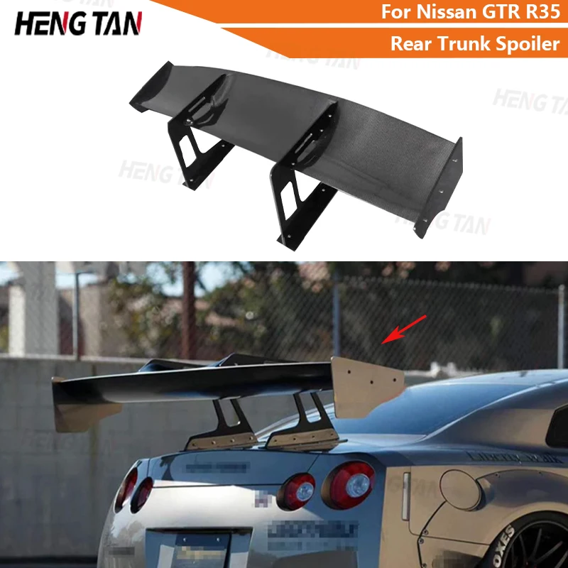 For Nissan GTR R35 Carbon Fiber Car Rear Trunk Spoiler Rear Wing Tail Wing Parts V Style Upgrade Body kit
For Nissan GTR R35 Carbon Fiber Car Rear Trunk Spoiler Rear Wing Tail Wing Parts V Style Upgrade Body kit