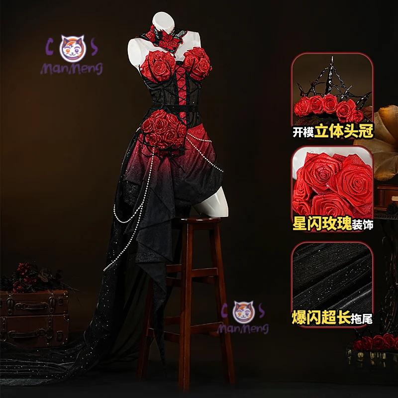 Игра Identity V Косплей Мэри Кровавая Королева Концертный костюм Сексуальное бальное вечернее платье аксессуары реквизит полный комплект женская униформа
Игра Identity V Косплей Мэри Кровавая Королева Концертный костюм Сексуальное бальное вечернее платье аксессуары реквизит полный комплект женская униформа
