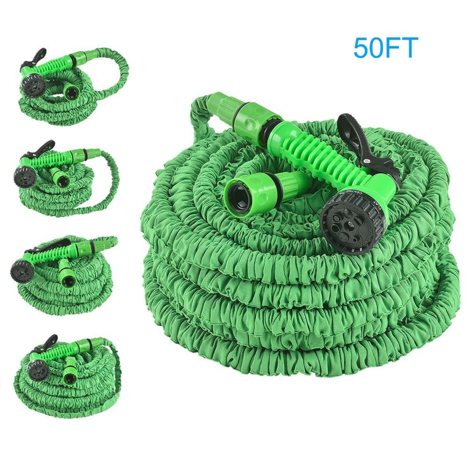 Deluxe 50 FT Flexible Water Hose with Spray Nozzle - 7-Function High Pressure Spray
Deluxe 50 FT Flexible Water Hose with Spray Nozzle - 7-Function High Pressure Spray