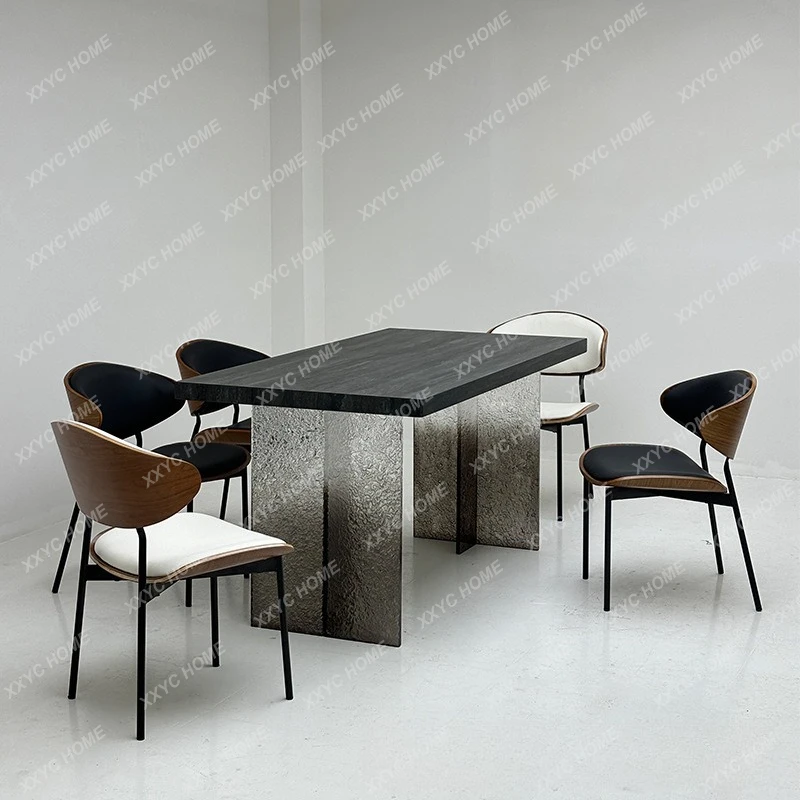 Hh2cc Retro simple space black hole rock slab dining table household rectangular combination acrylic suspension table
Hh2cc Retro simple space black hole rock slab dining table household rectangular combination acrylic suspension table