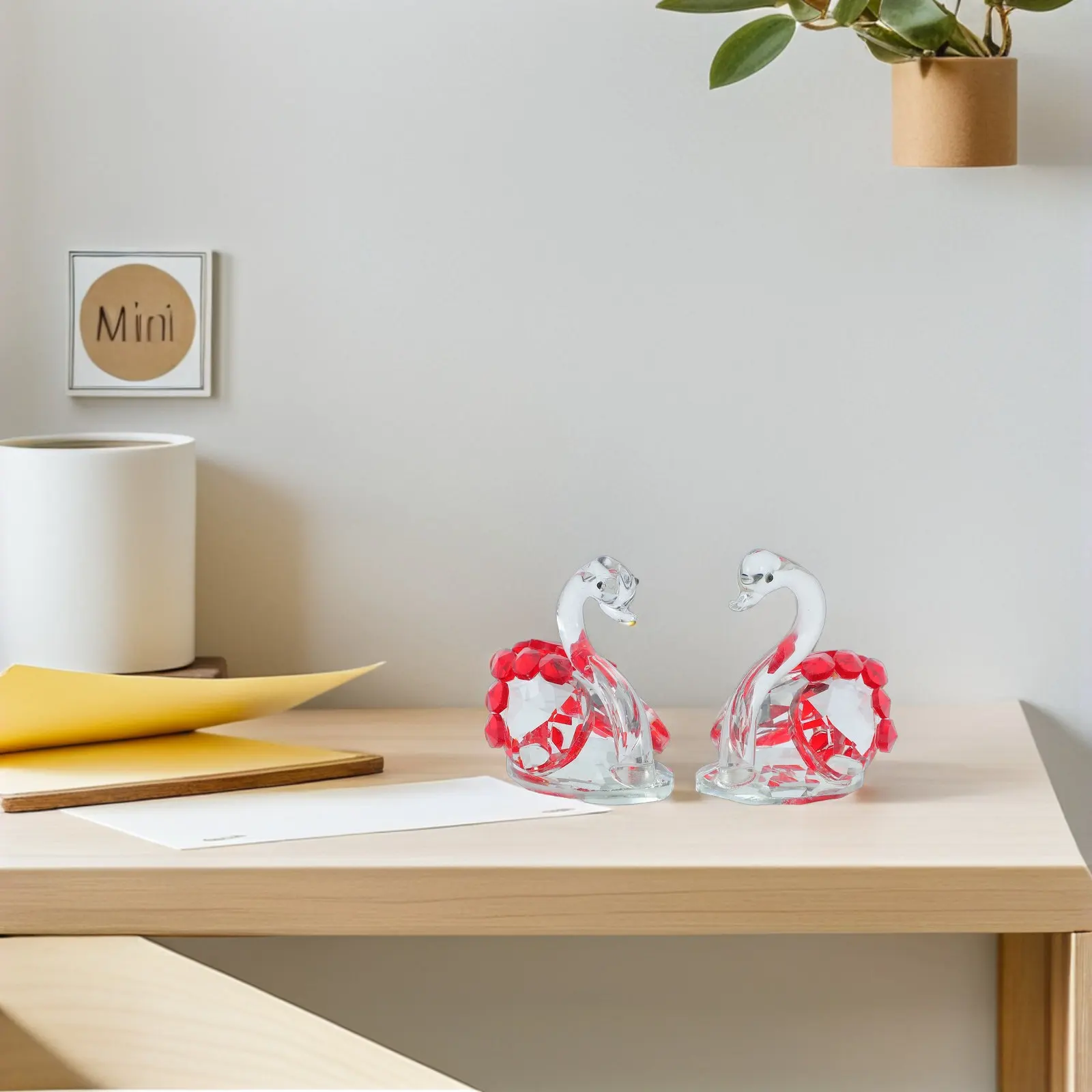2Pcs Crystal Swan Statue Set Hand-Set Rhinestone Couple Swans Decor for Wedding Anniversary Home Office Tabletop Centerpiece
2Pcs Crystal Swan Statue Set Hand-Set Rhinestone Couple Swans Decor for Wedding Anniversary Home Office Tabletop Centerpiece