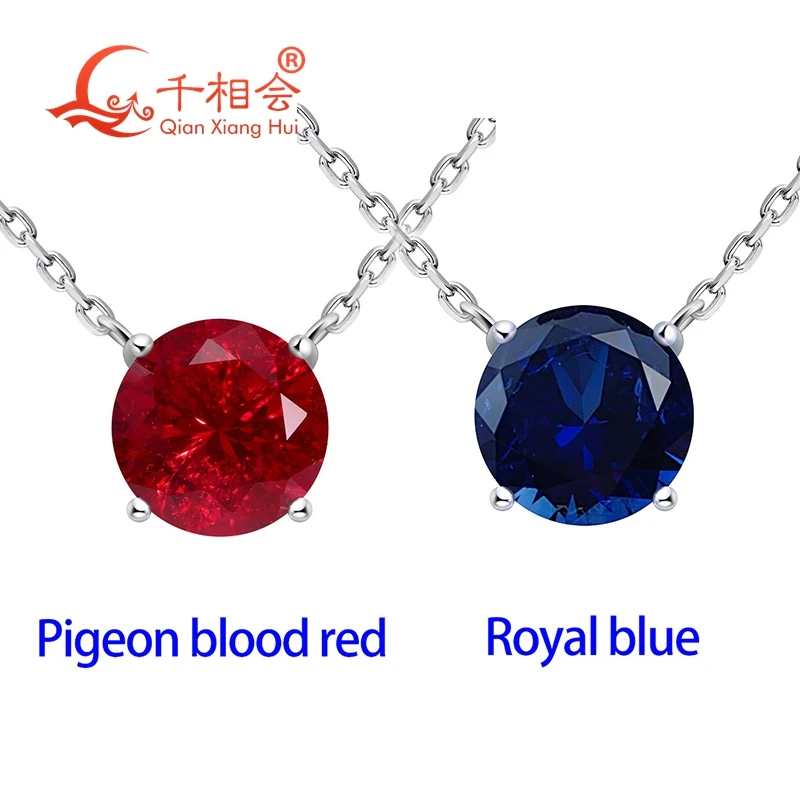 S925 silver round shape 4.8ct 10mm Royal blue Pigeon blood red color lab grwon created sapphire with inclusions Pendant Necklace
S925 silver round shape 4.8ct 10mm Royal blue Pigeon blood red color lab grwon created sapphire with inclusions Pendant Necklace