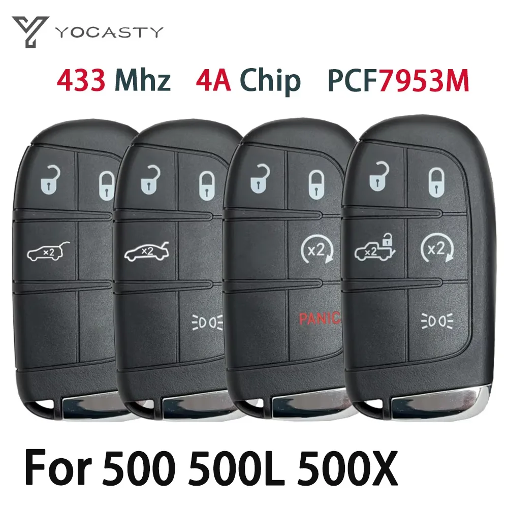 YOCASTY Smart Remote Car Key Fob For Fiat 500 500L 500X 2016-2019 433MHz 4A Chip 3/4/5 Buttons SIP22 M3N-40821302
YOCASTY Smart Remote Car Key Fob For Fiat 500 500L 500X 2016-2019 433MHz 4A Chip 3/4/5 Buttons SIP22 M3N-40821302