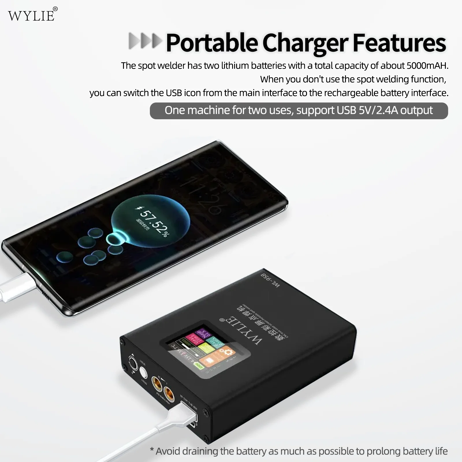 WYLIE WL-958 Аппарат для точечной сварки 5,2 В 2,1 А для различных настроек эффектов Weldong Твердая медная паяльная ручка Инструмент для ремонта батареи
WYLIE WL-958 Аппарат для точечной сварки 5,2 В 2,1 А для различных настроек эффектов Weldong Твердая медная паяльная ручка Инструмент для ремонта батареи