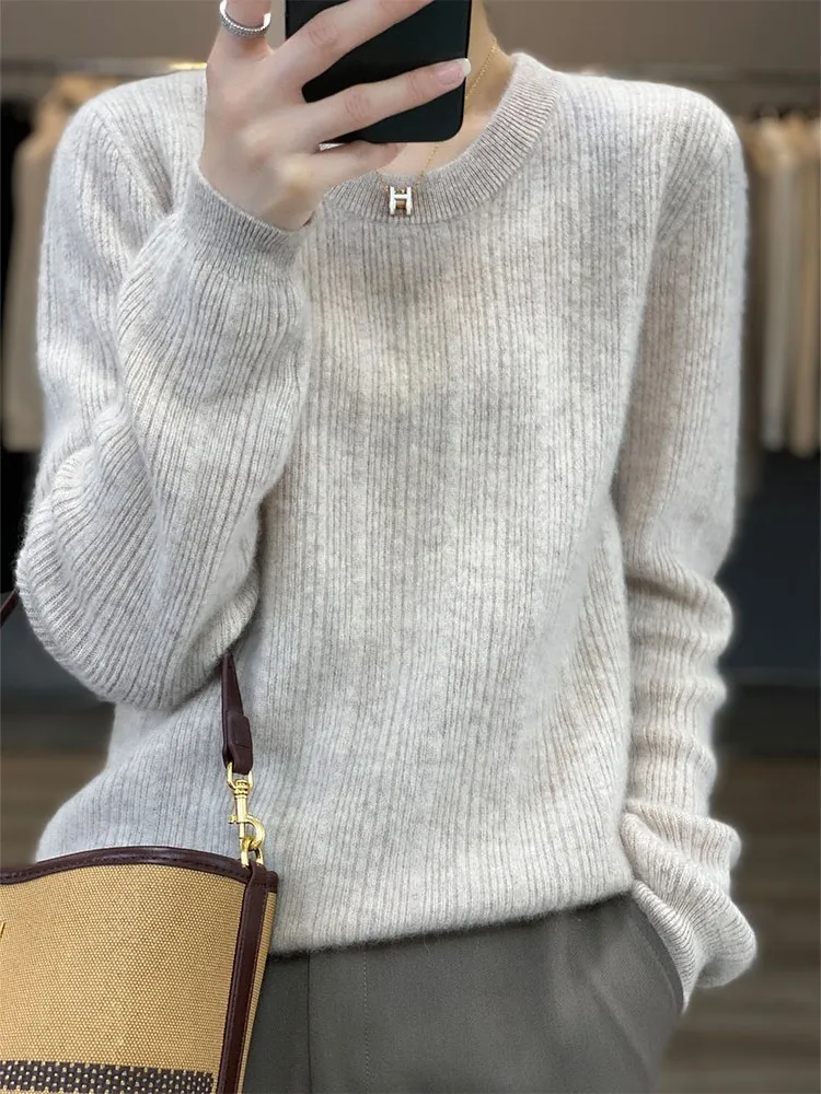 Oule Women's Cashmere Sweater round Neck Loose Fit Base Layer Soft Cozy High End Autumn Winter Fashion Commute Style Color
Oule Women's Cashmere Sweater round Neck Loose Fit Base Layer Soft Cozy High End Autumn Winter Fashion Commute Style Color