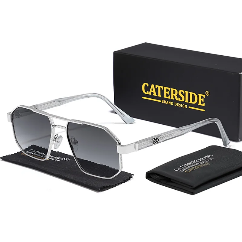 CATERSIDE Fashion Pilot Sunglasses Men's Flat Top Double Bridges Design Sun Galsses Women Outdoor Travel Party Punk Style UV400
CATERSIDE Fashion Pilot Sunglasses Men's Flat Top Double Bridges Design Sun Galsses Women Outdoor Travel Party Punk Style UV400