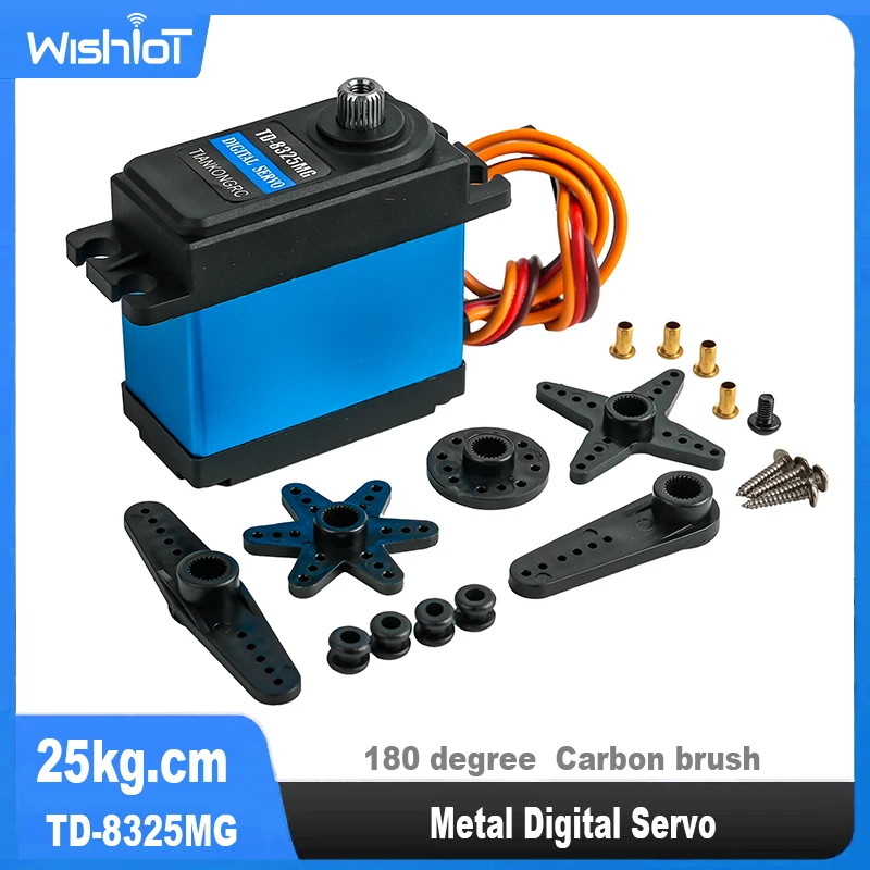 25kg.cm Digital Servo 4.8-8.4V Carbon Brush Motor 180 Degree Angle Controllable for RC Model Cars Crawler Robot Arm
25kg.cm Digital Servo 4.8-8.4V Carbon Brush Motor 180 Degree Angle Controllable for RC Model Cars Crawler Robot Arm
