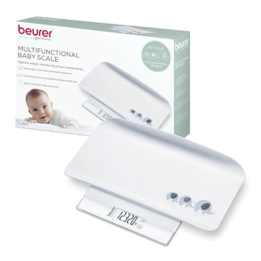 Beurer BY82 for Infants, Pets,,and Adults up to 396lbs, Measures in 4 Units with Backlit Digital Display and Hold Function for
Beurer BY82 for Infants, Pets,,and Adults up to 396lbs, Measures in 4 Units with Backlit Digital Display and Hold Function for