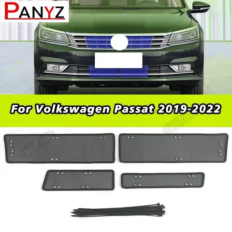 For Volkswagen Passat 2019-2022 Insect Net Sequin Racing Grills Water Tank Protective Net Cover Panel Accessories