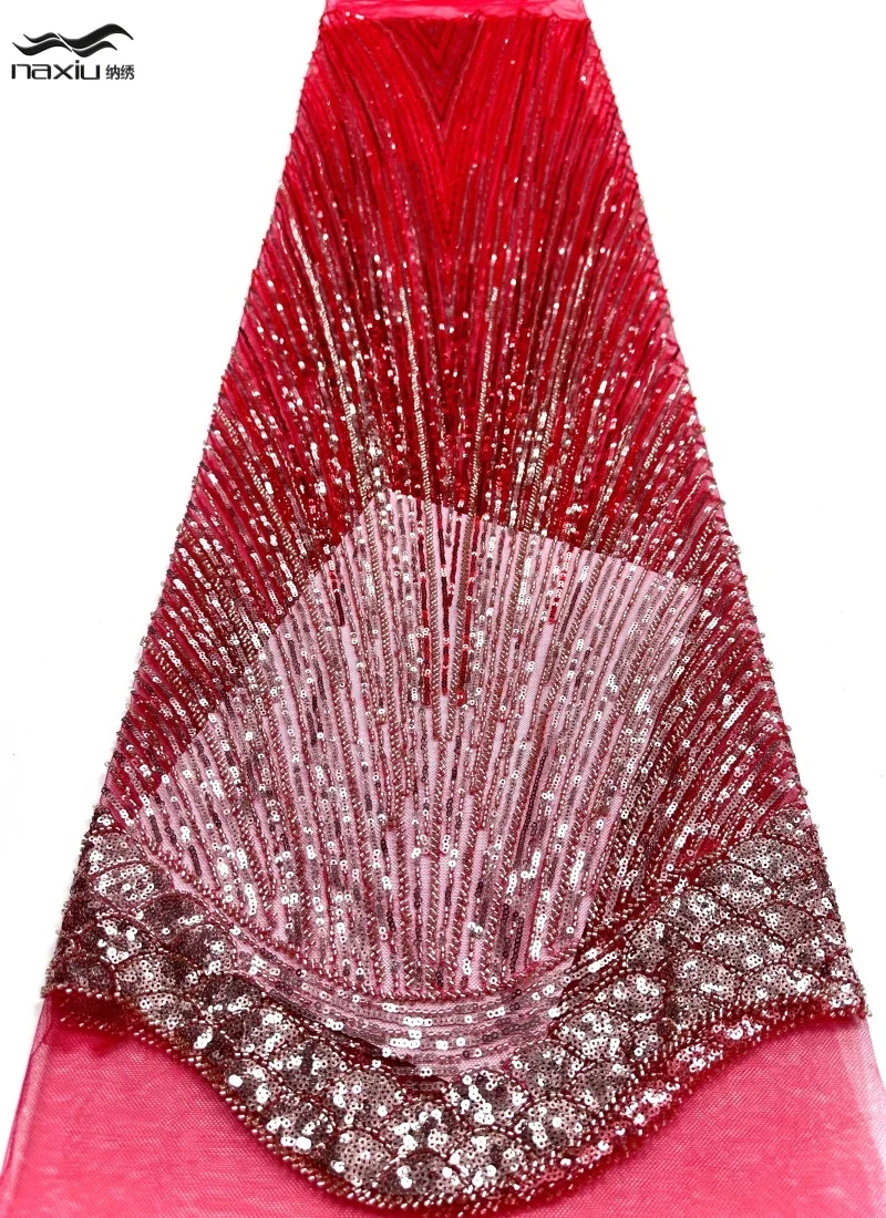 Madison African Luxury Heavy Lace Fabric 5 yards 2026 New High Quality Nigerian Sequins Beads Tulle Lace Fabric For Sew Wedding
Madison African Luxury Heavy Lace Fabric 5 yards 2026 New High Quality Nigerian Sequins Beads Tulle Lace Fabric For Sew Wedding