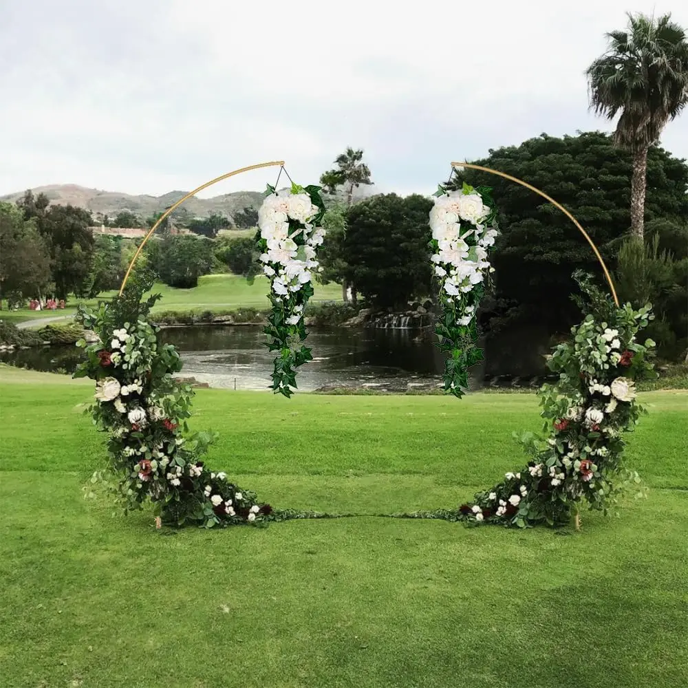 Half-moon Backdrop Stand Set of 2 Gold Wedding Arch Metal Balloon Arch Stand for Birthday Party Anniversary Ceremony 3.87x8.2FT
Half-moon Backdrop Stand Set of 2 Gold Wedding Arch Metal Balloon Arch Stand for Birthday Party Anniversary Ceremony 3.87x8.2FT