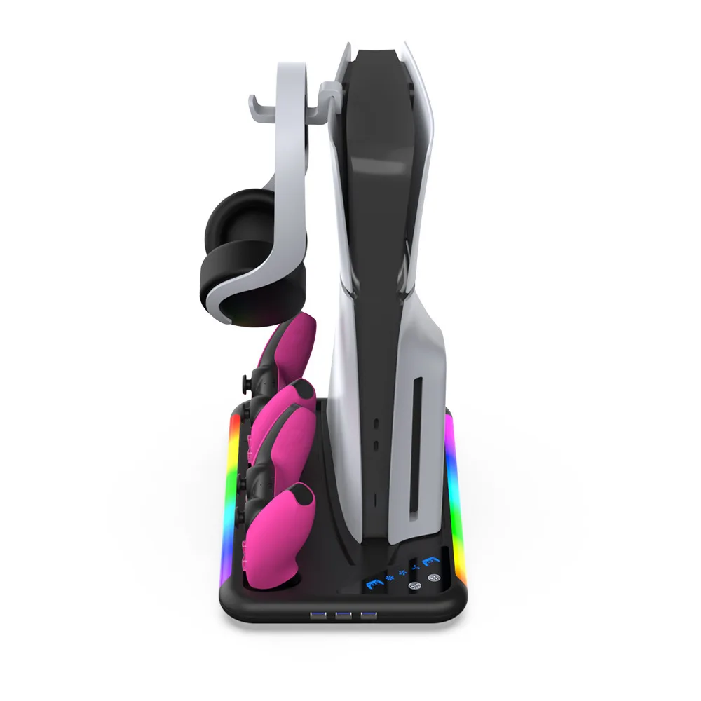 Для PS5 и для PS5 тонкая подставка RGB охлаждающая станция с охлаждающим вентилятором двойной контроллер зарядное устройство для Playstation5
Для PS5 и для PS5 тонкая подставка RGB охлаждающая станция с охлаждающим вентилятором двойной контроллер зарядное устройство для Playstation5