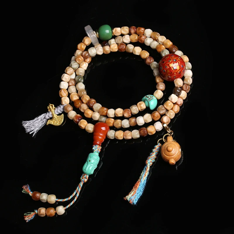 Tibetan-Style Ridge Bodhi Seeds 108 Beads Multi-Loop Bracelet Vintage Beaded Jewelry
Tibetan-Style Ridge Bodhi Seeds 108 Beads Multi-Loop Bracelet Vintage Beaded Jewelry