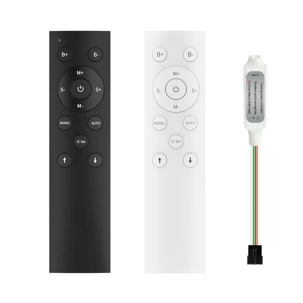 WS2811 1903 16703 Single Color LED Pixel Strip Horse Race Controller RF Wireless Remote Running Water Flow LED Controller 12-24V
WS2811 1903 16703 Single Color LED Pixel Strip Horse Race Controller RF Wireless Remote Running Water Flow LED Controller 12-24V