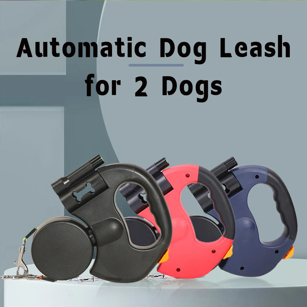 2/3m Automatic Dog Leash for 2 dogs Prevent Entanglement 360 Degree Rotation for Small Medium Dogs
2/3m Automatic Dog Leash for 2 dogs Prevent Entanglement 360 Degree Rotation for Small Medium Dogs