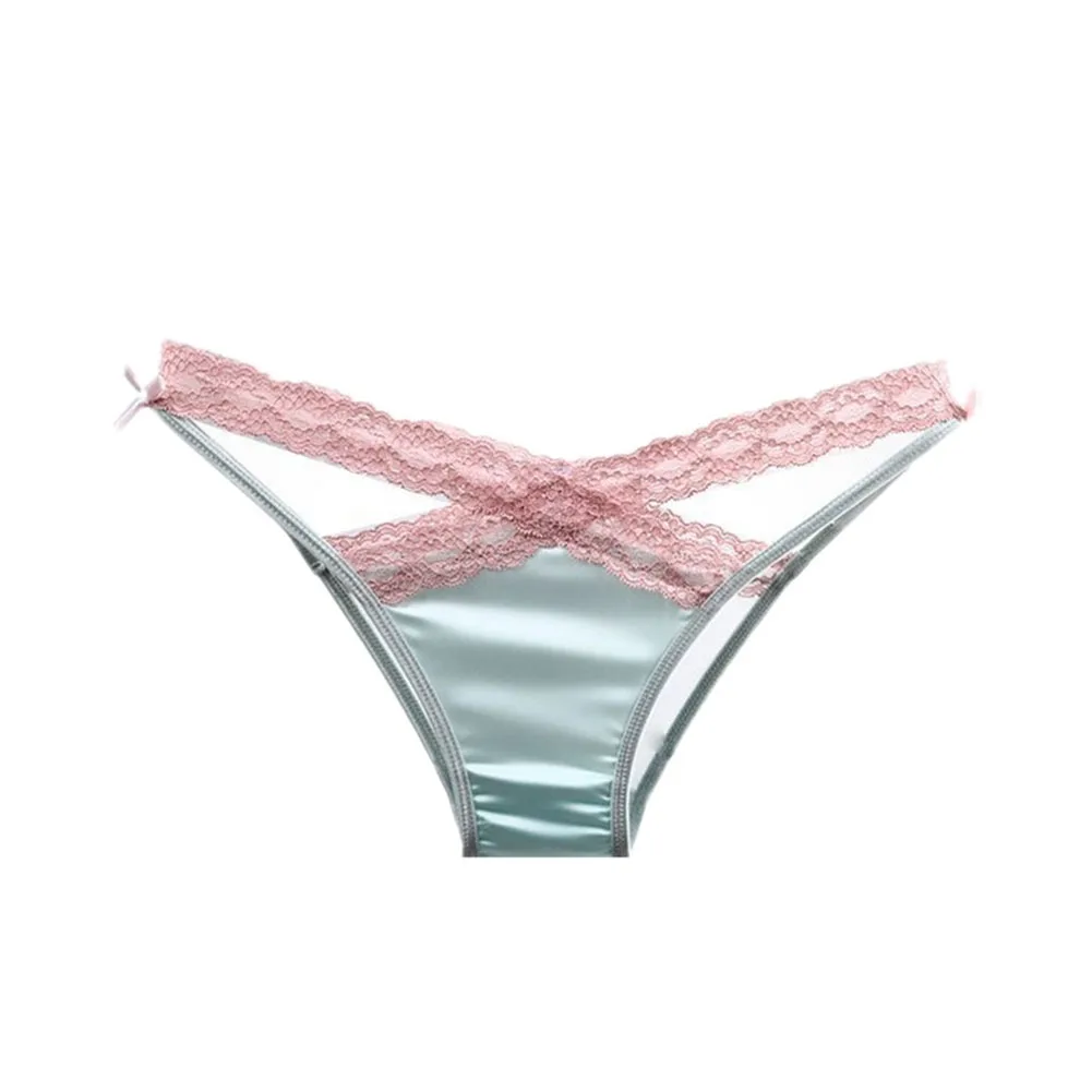 Women Cross Belt Lace Transparent Sexy Underpants Mesh Hollow Bow Panties Cotton Breathable Underwear Female Jockstrap
Women Cross Belt Lace Transparent Sexy Underpants Mesh Hollow Bow Panties Cotton Breathable Underwear Female Jockstrap